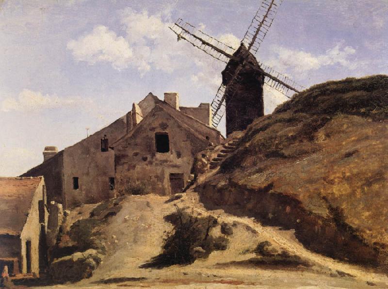 Corot Camille The Moulin of the Calette in Montmartre Norge oil painting art